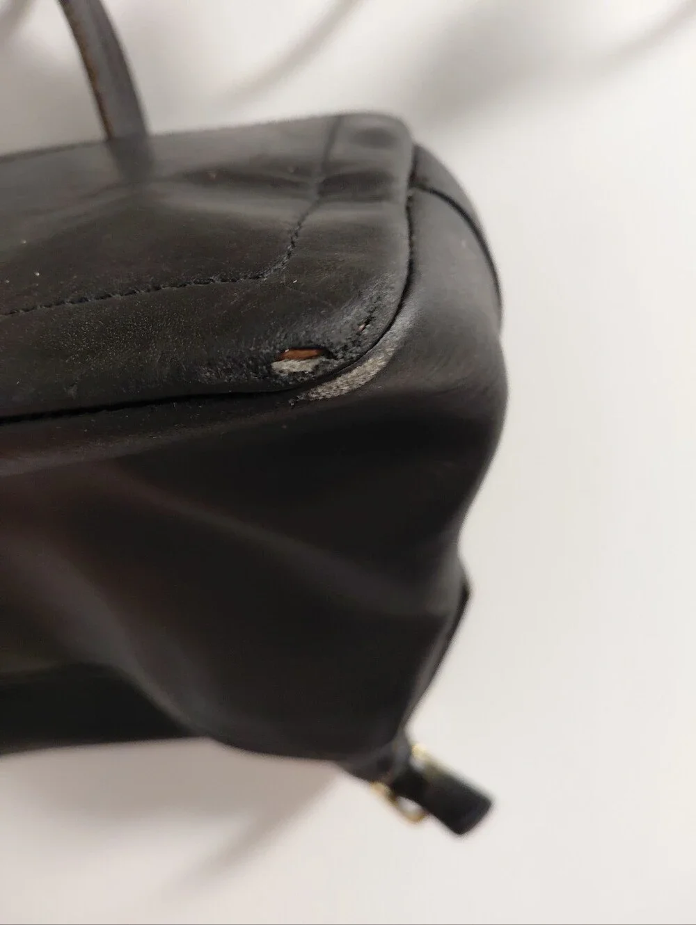 Vintage Coach Black Leather Legacy Shoulder Bag W/Gold Hardware 9828 No Hngtag